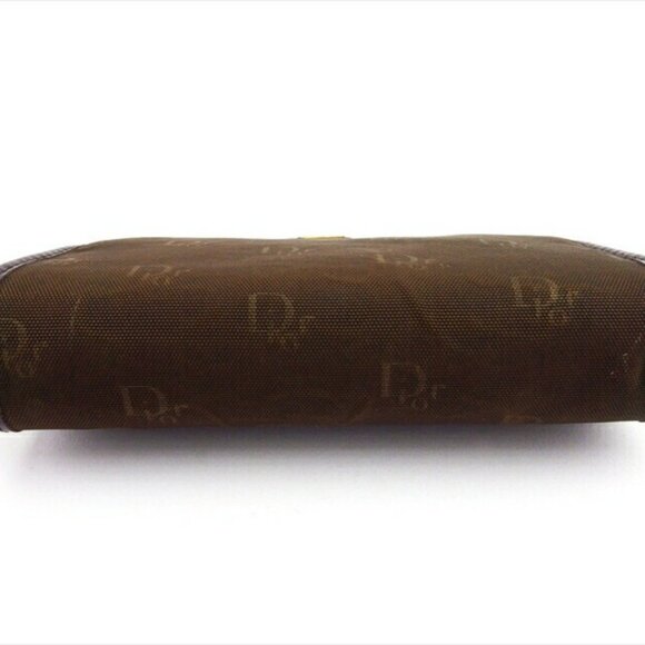 DIOR Pouch logo pattern canvas x leather Authentic USED - Picture 7 of 11